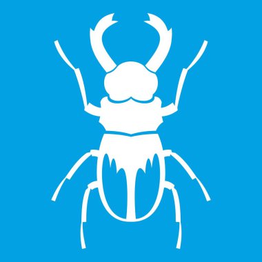 Gergedan böceği simgesi beyaz