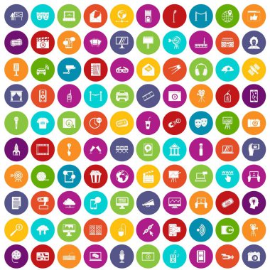 100 multimedya simgeler renk ayarla