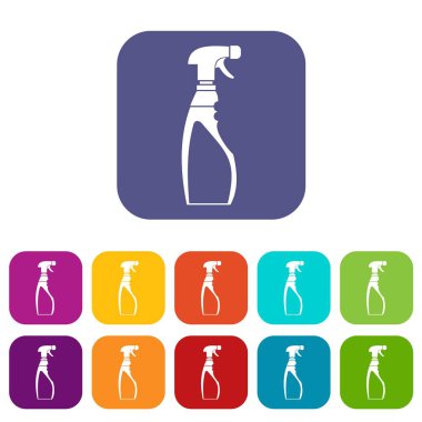 Püskürtücü şişe Icons set