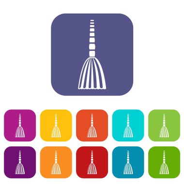 Süpürge kat Icons set