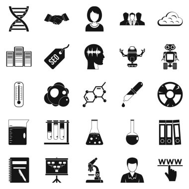 SEO analytics Icons set, basit tarzı