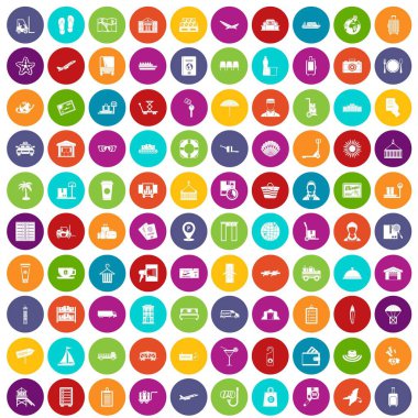 100 Bagaj simgeler renk ayarla