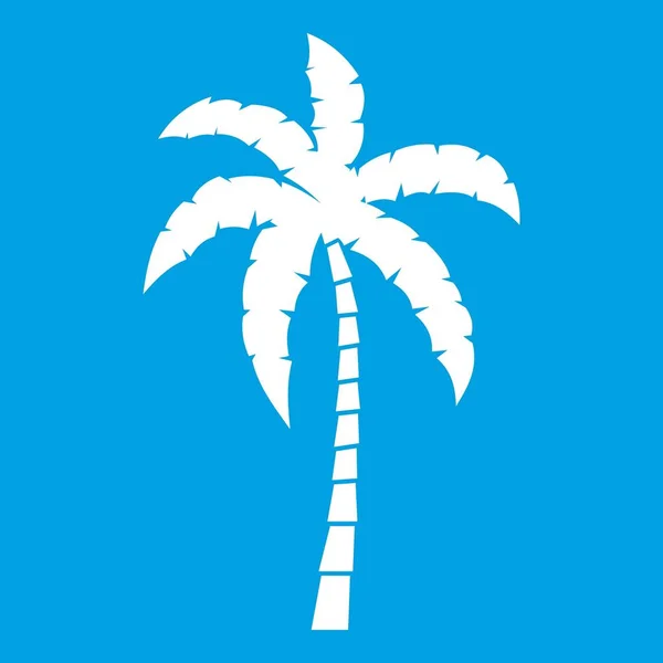 棕榈树图标白色 — 图库矢量图片