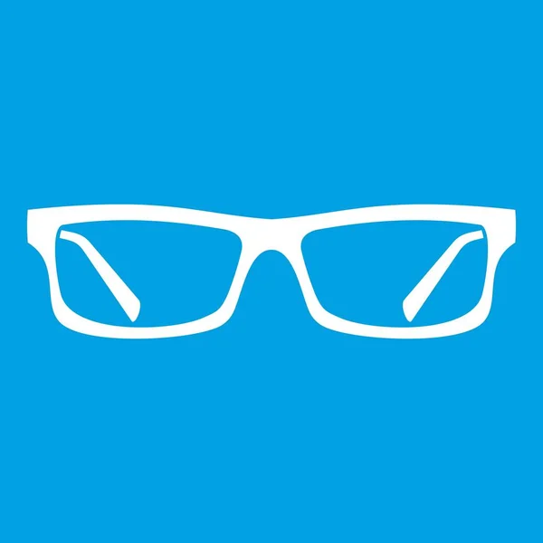 Eye glasses icon white — Stock Vector