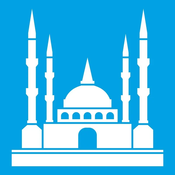 Mosque icon white — Stock Vector