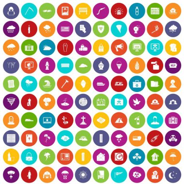 100 doğal afetler simgeler renk ayarla