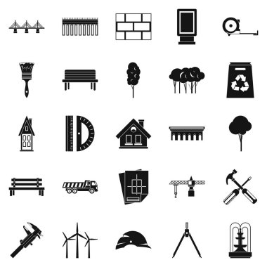 Kompozisyon Icons set, basit tarzı