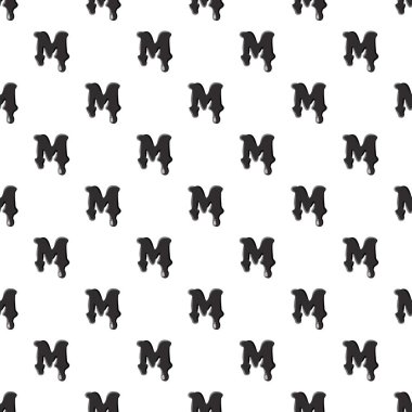 Beyaz arka plan üzerinde izole M harfi