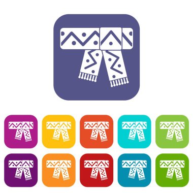 Örme eşarp deseni simgeleri ile ayarla