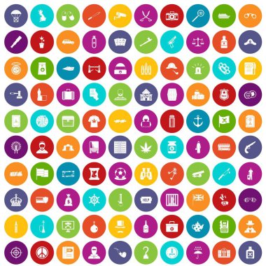 100 suç simgeler renk ayarla