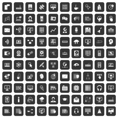 siyah 100 on-line seminer Icons set
