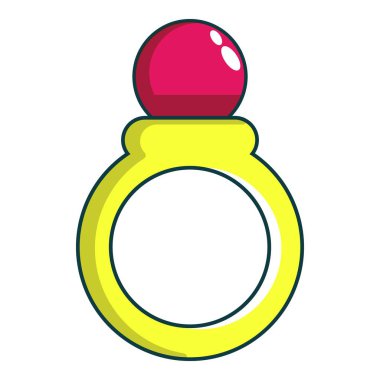 Prenses yüzüğü simgesi, karikatür tarzı