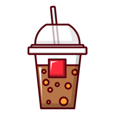 Kağıt bardak simgesi, karikatür tarzı