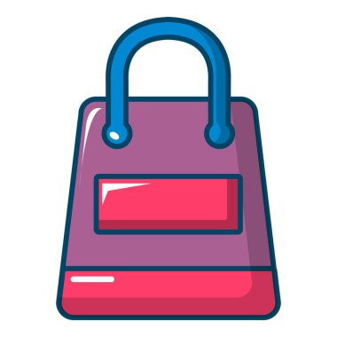 Alışveriş çantası simgesini, karikatür tarzı