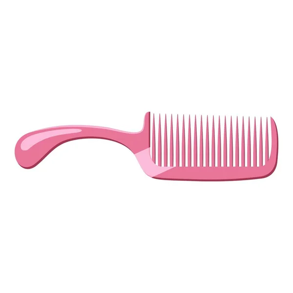 Pink comb icon, cartoon style — Stock Vector