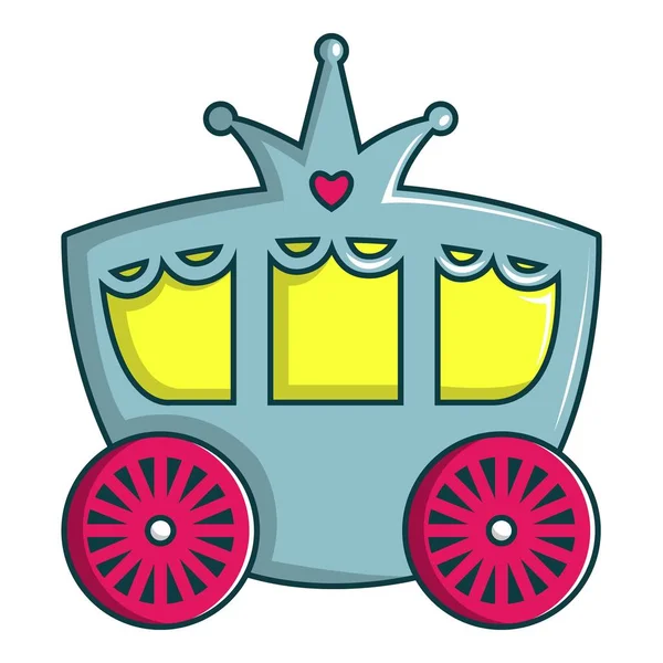 Ikona princezna kočár, kreslený styl — Stockový vektor