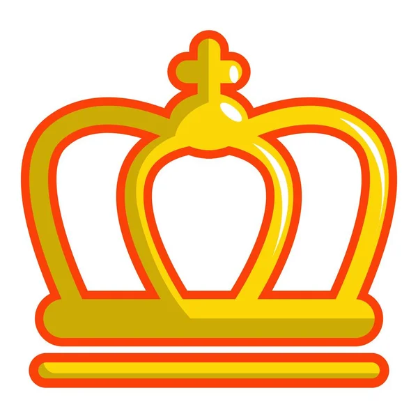 Roi couronne icône, style dessin animé — Image vectorielle