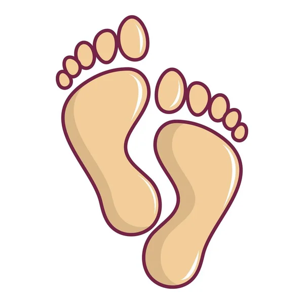 Baby voetafdrukken pictogram, cartoon stijl — Stockvector