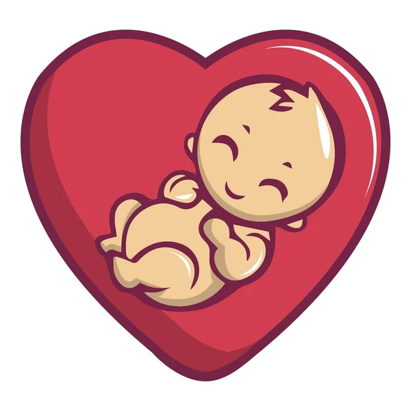 Icono del amor del bebé, estilo de dibujos animados — Archivo Imágenes Vectoriales