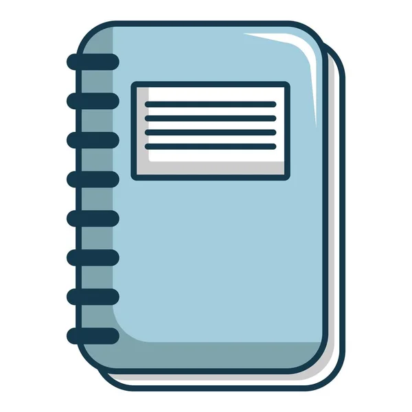 Notebook pictogram, cartoon stijl — Stockvector