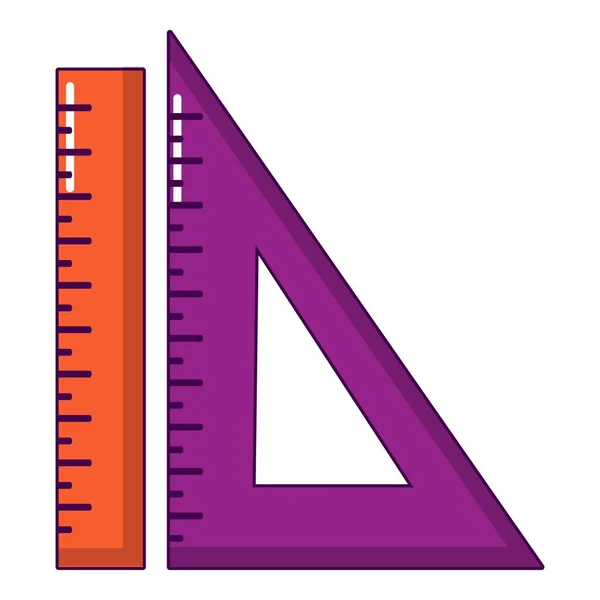 Піктограма набору лінійки, стиль мультфільму — стоковий вектор