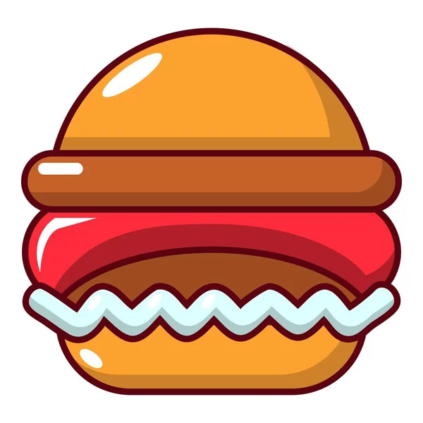 Burger-Ikone im Cartoon-Stil — Stockvektor