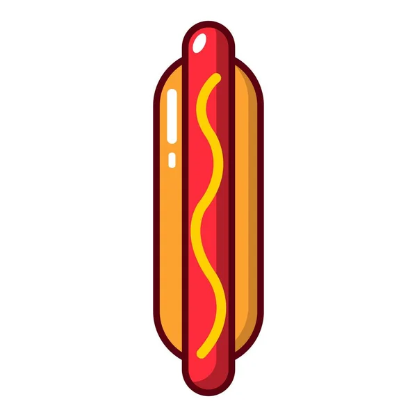 Hot-Dog-Ikone im Cartoon-Stil — Stockvektor
