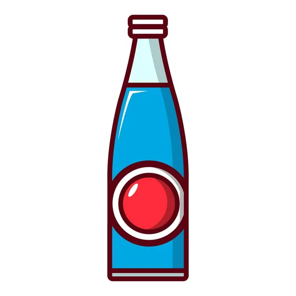 Ikon botol soda, gaya kartun - Stok Vektor