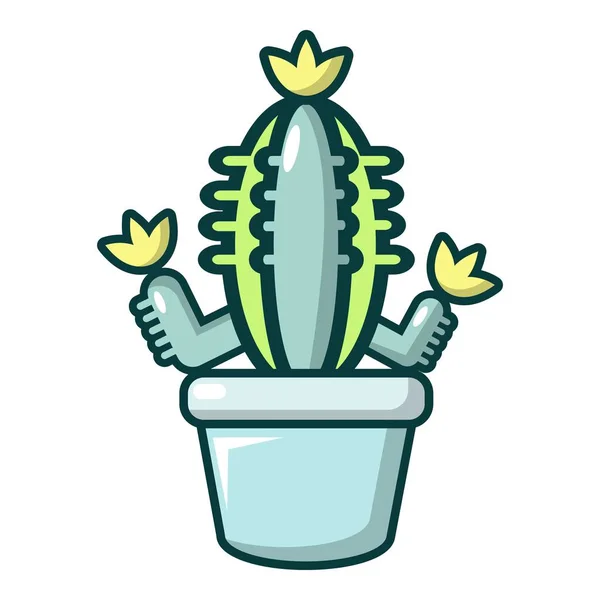 Umarmung Kaktus Symbol, Cartoon-Stil — Stockvektor