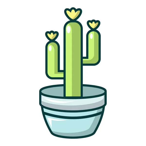 Icône de cactus Saguaro, style dessin animé — Image vectorielle