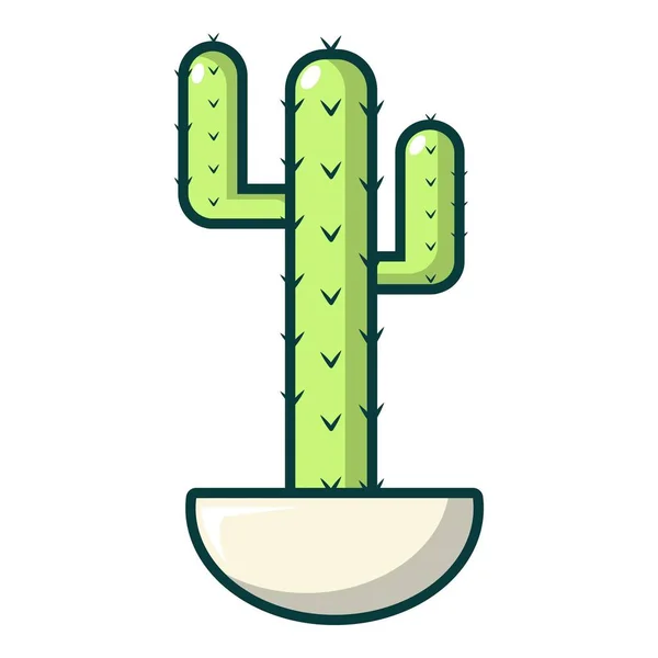 Cereus jamacaru icône de cactus, style dessin animé — Image vectorielle