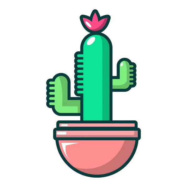 Cephalocereus cactus icon, cartoon style — Stock Vector
