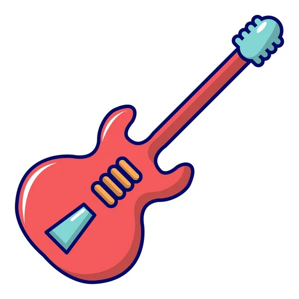 Ícone de guitarra elétrica, estilo cartoon — Vetor de Stock