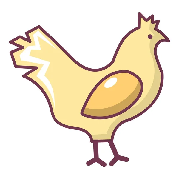 Chicken icon, cartoon style — Stock Vector