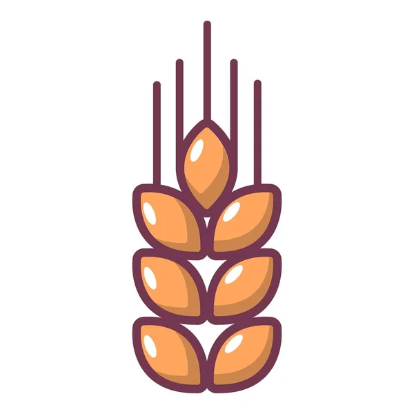 Иконка пшеницы, стиль мультфильма — стоковый вектор