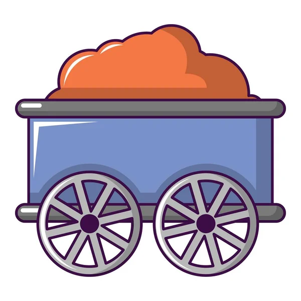 Train wagon icon, cartoon style — Stock Vector