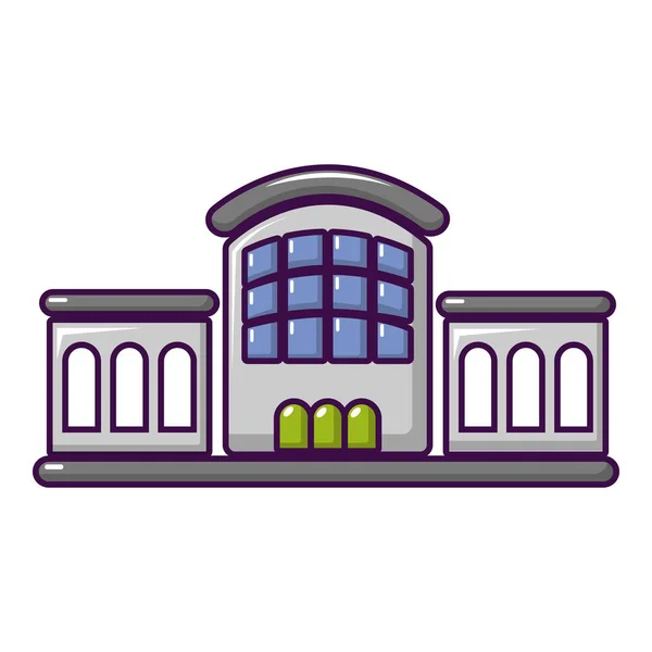 Icono de estación de tren, estilo de dibujos animados — Vector de stock