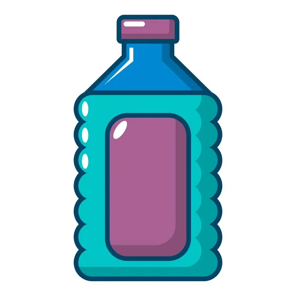 Plast tvål flaska ikon, tecknad stil — Stock vektor
