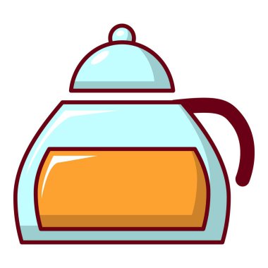 Cam kavanoz simgesinde, karikatür tarzı tatlım