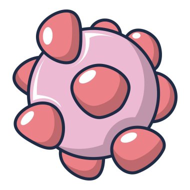 Hücre virüs simgesi, karikatür tarzı