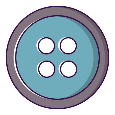 Dikiş düğmesi simgesi, çizgi film biçimi