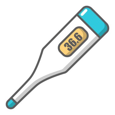 Termometre simgesi, karikatür tarzı