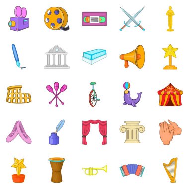 Liberal Sanatlar Icons set, karikatür tarzı