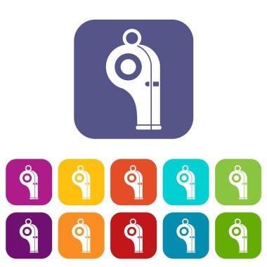 Spor düdük Icons set