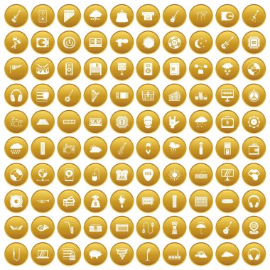 Altın 100 Müzik Festivali Icons set