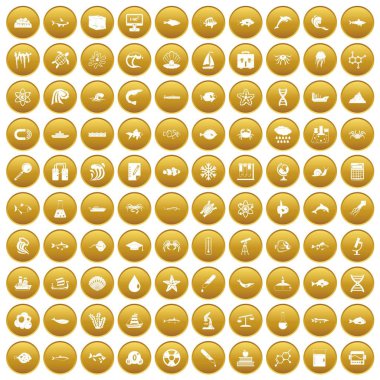 Altın 100 Oşinoloji Icons set