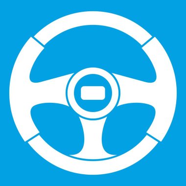 Araba direksiyon simgesi beyaz