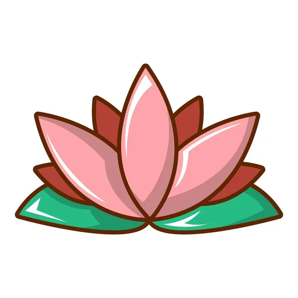 Lotosu kwiat ikona, stylu cartoon — Wektor stockowy