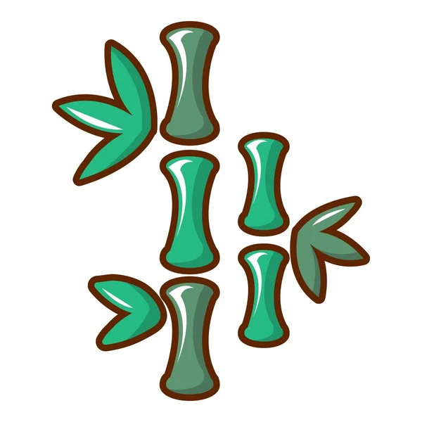 Bamboe pictogram, cartoon stijl — Stockvector
