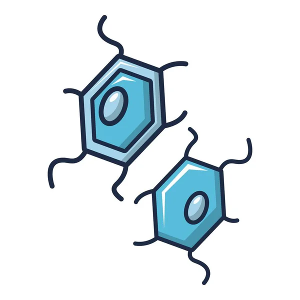 Bakterienzellen-Ikone im Cartoon-Stil — Stockvektor